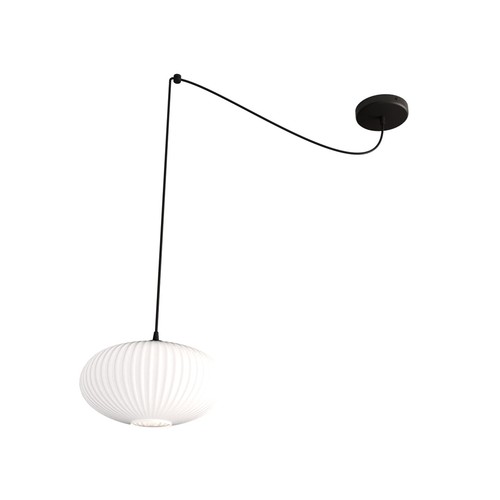Origo 1 Sort/Opal pendellampe - Ø30 cm, E27, 230V, uten lyskilde