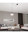 Origo 1 Sort/Opal pendellampe - Ø30 cm, E27, 230V, uten lyskilde