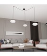 Origo 3 Sort/Opal pendellampe - Ø30 cm, E27, 230V, uten lyskilde