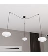 Origo 3 Sort/Opal pendellampe - Ø30 cm, E27, 230V, uten lyskilde