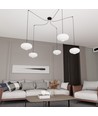 Origo 5 Sort/Opal pendellampe - Ø30 cm, E27, 230V, uten lyskilde