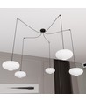 Origo 5 Sort/Opal pendellampe - Ø30 cm, E27, 230V, uten lyskilde