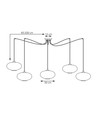 Origo 5 Sort/Opal pendellampe - Ø30 cm, E27, 230V, uten lyskilde