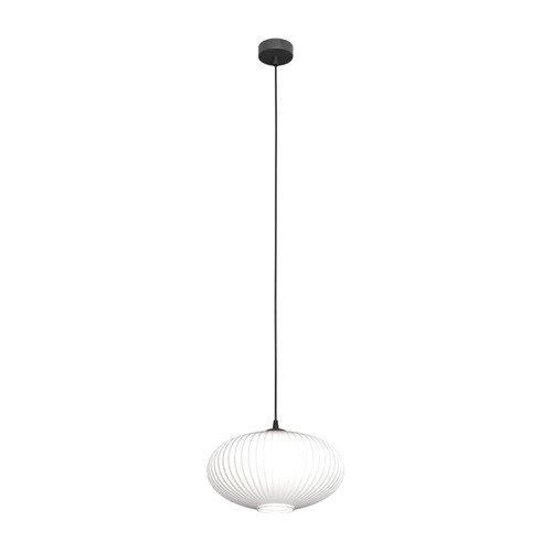 Coco 1 Sort/Opal pendellampe - Ø30 cm, E27, 230V, uten lyskilde