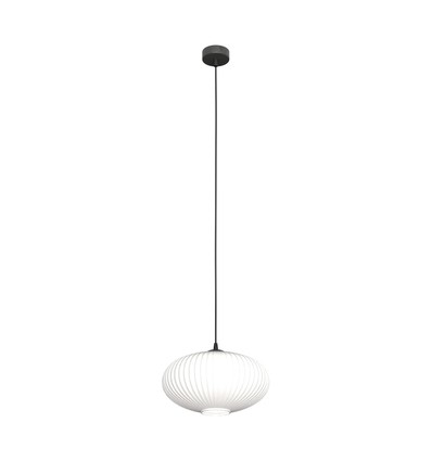 Coco 1 Sort/Opal pendellampe - Ø30 cm, E27, 230V, uten lyskilde