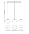 Coco 3 Sort/Opal pendellampe - Ø30 cm, E27, 230V, uten lyskilde