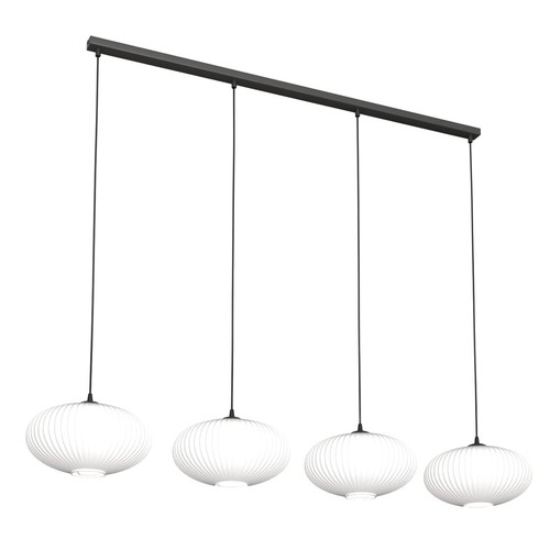 Coco 4 Sort/Opal pendellampe - Ø30 cm, E27, 230V, uten lyskilde