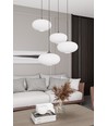 Coco 4 Sort Prem Opal pendellampe - Ø30 cm, E27, 230V, uten lyskilde