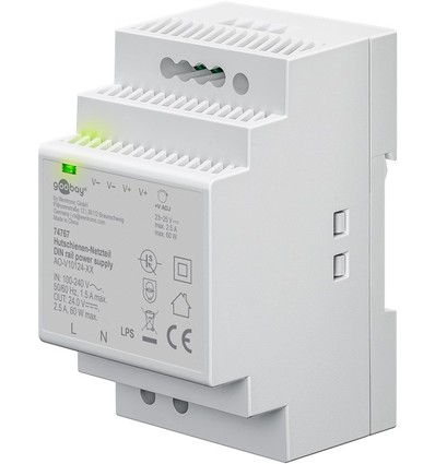 60W / 24V DC DIN-skinne strømforsyning - 2.5A