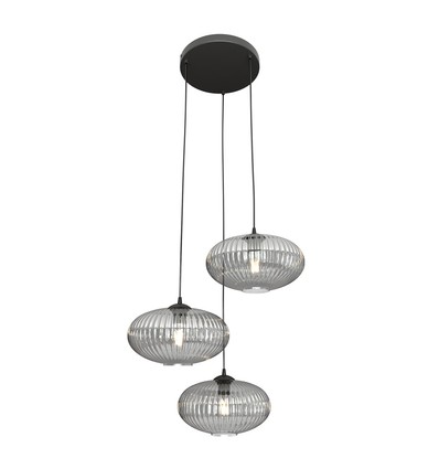 Coco 3 Sort Prem Grafitt pendellampe - Ø30 cm, E27, 230V, uten lyskilde