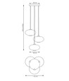 Coco 3 Sort Prem Grafitt pendellampe - Ø30 cm, E27, 230V, uten lyskilde