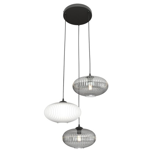 Coco 3 Sort Prem Mix pendellampe - Ø30 cm, E27, 230V, uten lyskilde