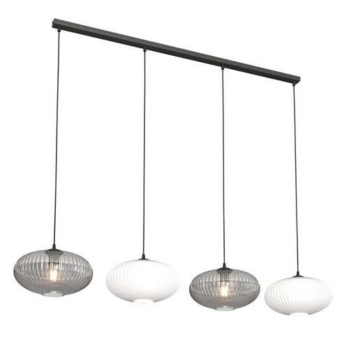Coco 4 Svart Mix pendellampe - Ø30 cm, E27, 230V, uten lyskilde