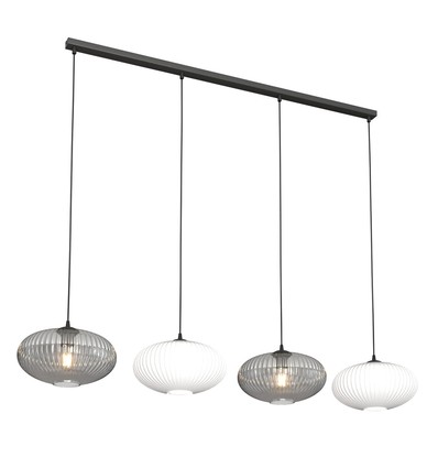 Coco 4 Svart Mix pendellampe - Ø30 cm, E27, 230V, uten lyskilde