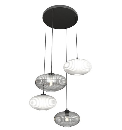 Coco 4 Sort Prem Mix pendellampe - Ø30 cm, E27, 230V, uten lyskilde