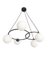 Libra 5 Sort/Opal pendellampe - Ø15 cm, E14, 230V, uten lyskilde