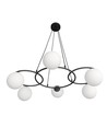 Libra 6 Sort/Opal pendellampe - Ø15 cm, E14, 230V, uten lyskilde