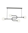 Atria 4 Sort/Opal pendellampe - Ø15 cm, E14, 230V, uten lyskilde