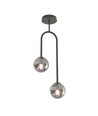 Atria 2 Sort/Grafitt pendellampe - Ø15 cm, E14, 230V, uten lyskilde