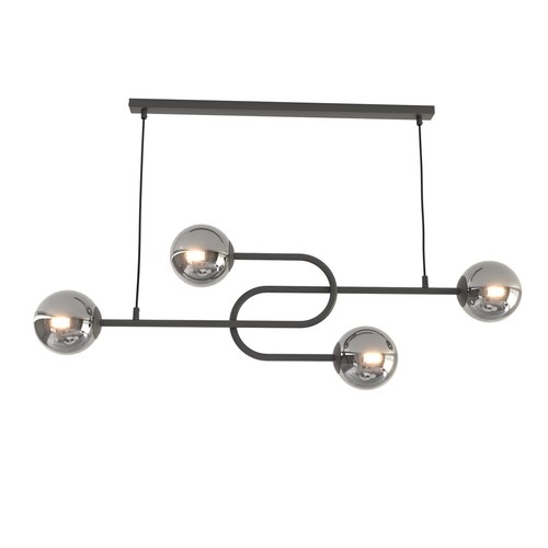 Atria 4 Sort/Grafitt pendellampe - Ø15 cm, E14, 230V, uten lyskilde