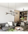 Atria 4 Sort/Grafitt pendellampe - Ø15 cm, E14, 230V, uten lyskilde