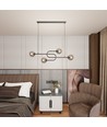 Atria 4 Sort/Grafitt pendellampe - Ø15 cm, E14, 230V, uten lyskilde