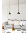 Rosa 1 Svart pendellampe - Ø16 cm, E27, 230V, uten lyskilde