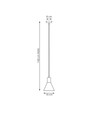 Rosa 1 Svart pendellampe - Ø16 cm, E27, 230V, uten lyskilde
