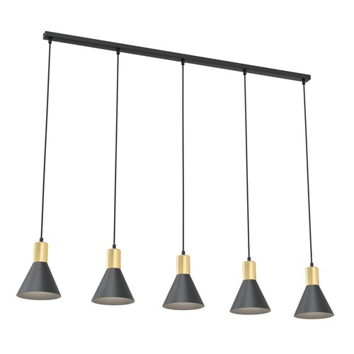 Rosa 5 Sort pendellampe - Ø16 cm, E27, 230V, uten lyskilde