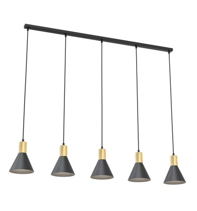 Rosa 5 Sort pendellampe - Ø16 cm, E27, 230V, uten lyskilde