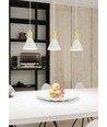 Rosa 3 Hvit pendellampe - Ø16 cm, E27, 230V, uten lyskilde