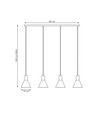 Rosa 4 Hvit pendellampe - Ø16 cm, E27, 230V, uten lyskilde