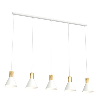 Rosa 5 Hvit pendellampe - Ø16 cm, E27, 230V, uten lyskilde