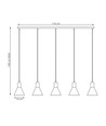 Rosa 5 Hvit pendellampe - Ø16 cm, E27, 230V, uten lyskilde
