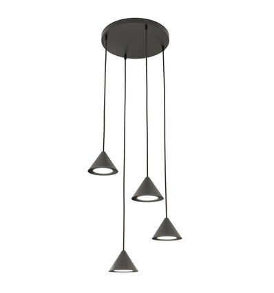 Elit 4 Premium Sort pendellampe - GX53, 230V, uten lyskilde