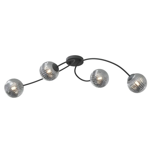 Vibra 4 Sort/Grafitt taklampe - Ø15 cm, E14, 230V, uten lyspære