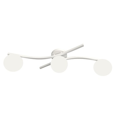 Opus 3 Hvit/Opal taklampe - Ø15 cm, E14, 230V, uten lyskilde