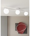 Opus 3 Hvit/Opal taklampe - Ø15 cm, E14, 230V, uten lyskilde