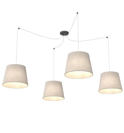 Ascot 4 Beige pendellampe - Ø38 cm, E27, 230V, uten lyspære