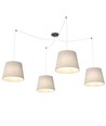 Ascot 4 Beige pendellampe - Ø38 cm, E27, 230V, uten lyspære