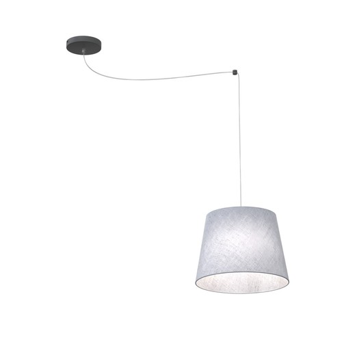 Ascot 1 Grå pendellampe - Ø38 cm, E27, 230V, uten lyskilde