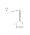 Ascot 1 Grå pendellampe - Ø38 cm, E27, 230V, uten lyskilde