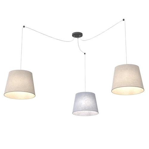 Ascot 3 Mix pendellampe - Ø38 cm, E27, 230V, uten lyskilde