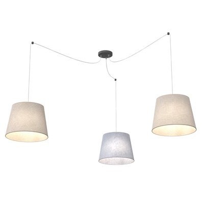 Ascot 3 Mix pendellampe - Ø38 cm, E27, 230V, uten lyskilde