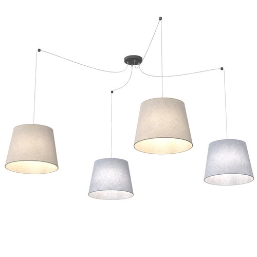Ascot 4 Mix pendellampe - Ø38 cm, E27, 230V, uten lyskilde