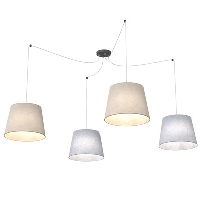 Ascot 4 Mix pendellampe - Ø38 cm, E27, 230V, uten lyskilde