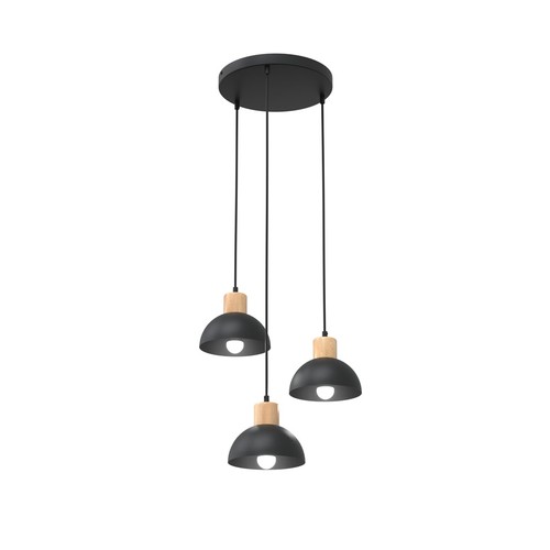 Seco 3 Sort Prem taklampe - Ø18 cm, E27, 230V, uten lyskilde