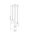 Target 3 Hvit Prem pendellampe - Ø11 cm, E27, 230V, uten lyskilde