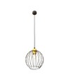 Nando 1 Sort/Gull pendellampe - Ø24 cm, E27, 230V, uten lyskilde