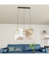 Nando 3 Sort/Gull pendellampe - Ø24 cm, E27, 230V, uten lyskilde